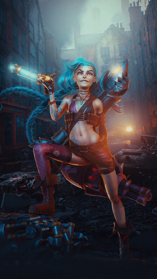 Jinx from League of Legends in 4K