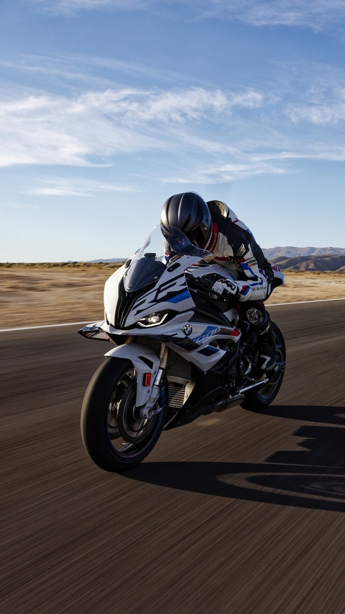 BMW S 1000 RR motorcycle on a road
