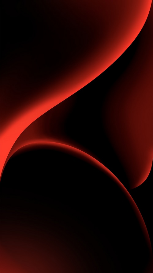 Abstract digital art with red and black curves