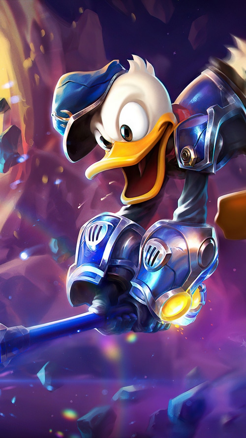 Donald Duck in Sci-Fi Armor with a Staff