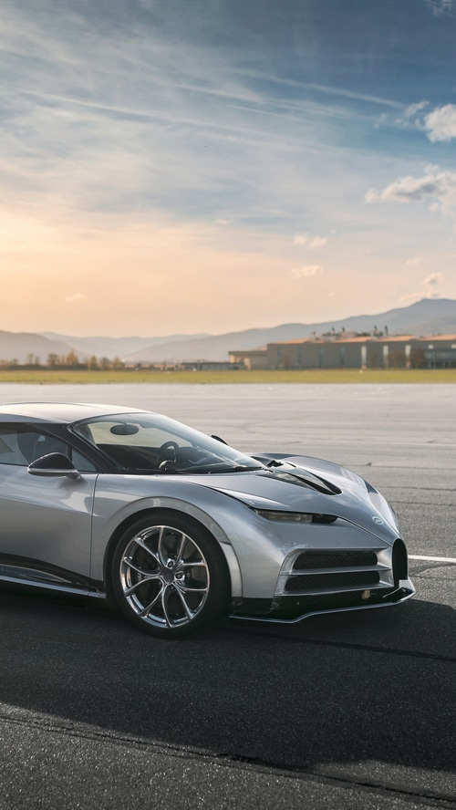 Bugatti Centodieci on a runway