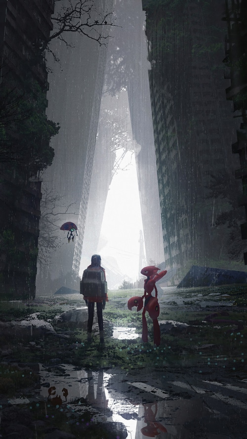 Digital Art of a Post-Apocalyptic Cityscape