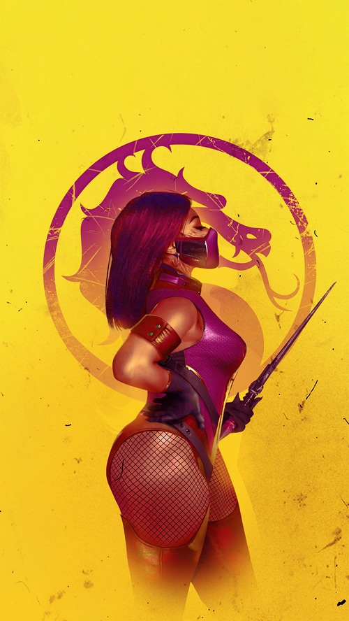 Mortal Kombat character with dragon logo