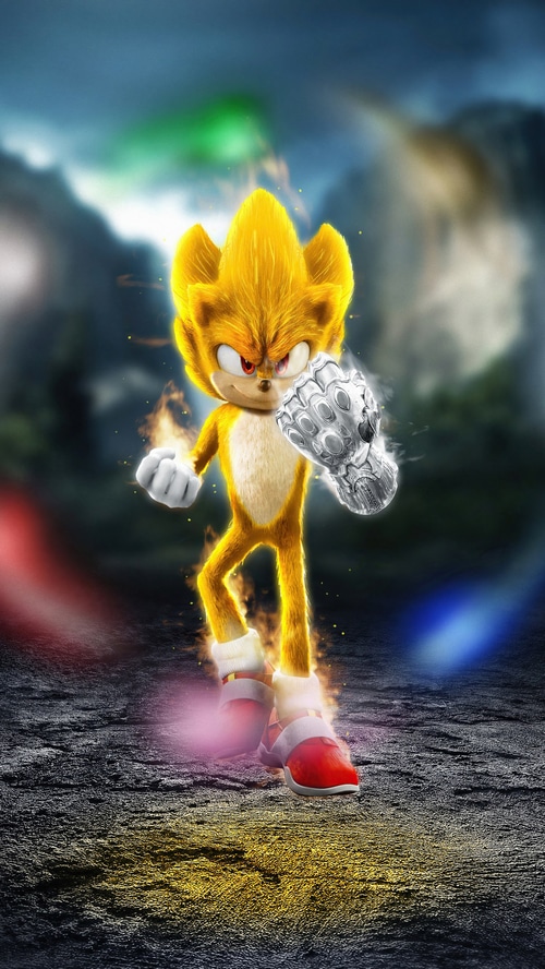 Super Sonic with Infinity Gauntlet