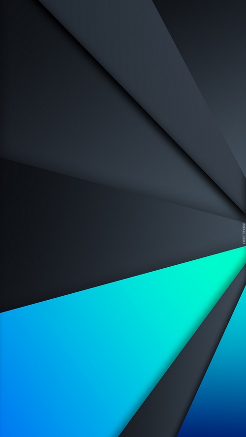 Abstract digital art with blue and dark gray layers