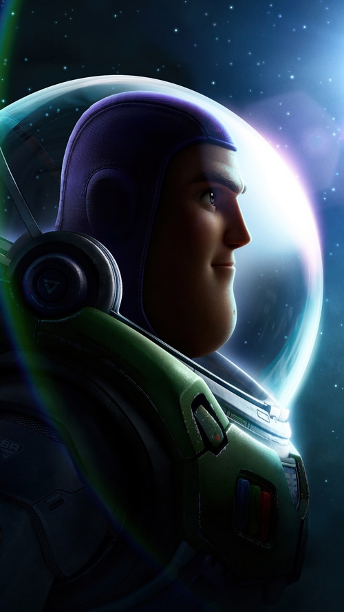 Buzz Lightyear in a space helmet