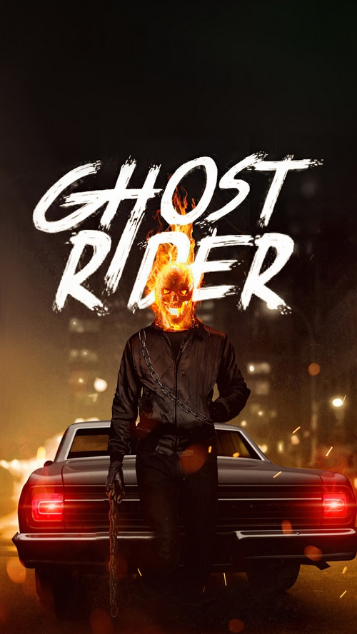 Ghost Rider and Car 4K