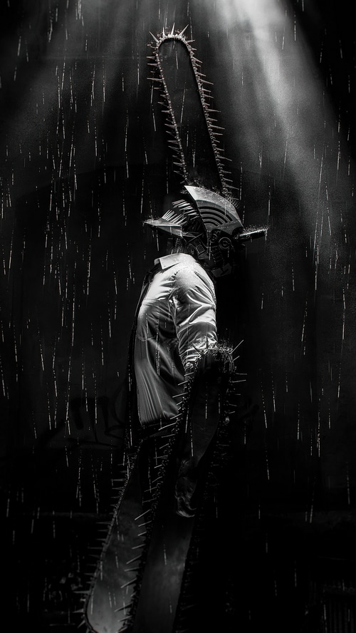 Chainsaw Man in the Rain