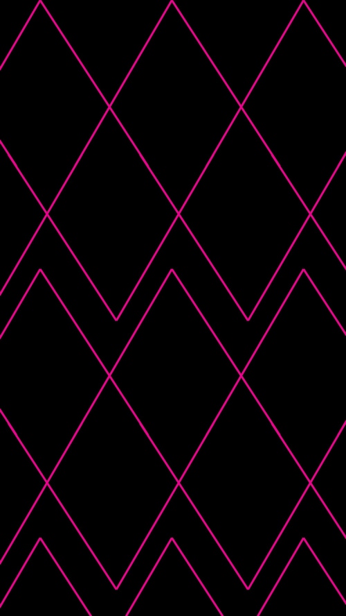 Minimalist abstract geometric pattern with pink lines on black