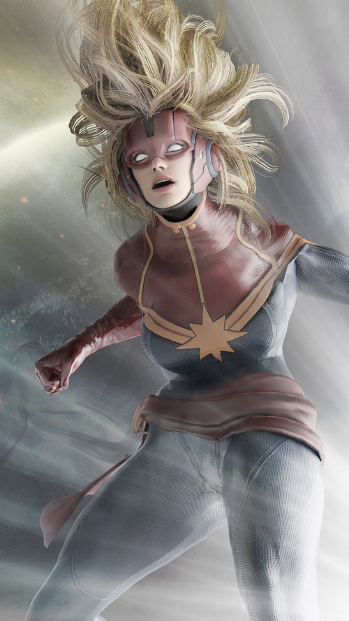 Captain Marvel Artwork 4K