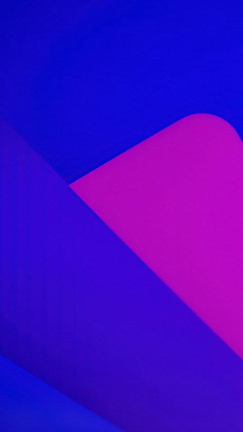 Abstract digital art with blue and pink shapes