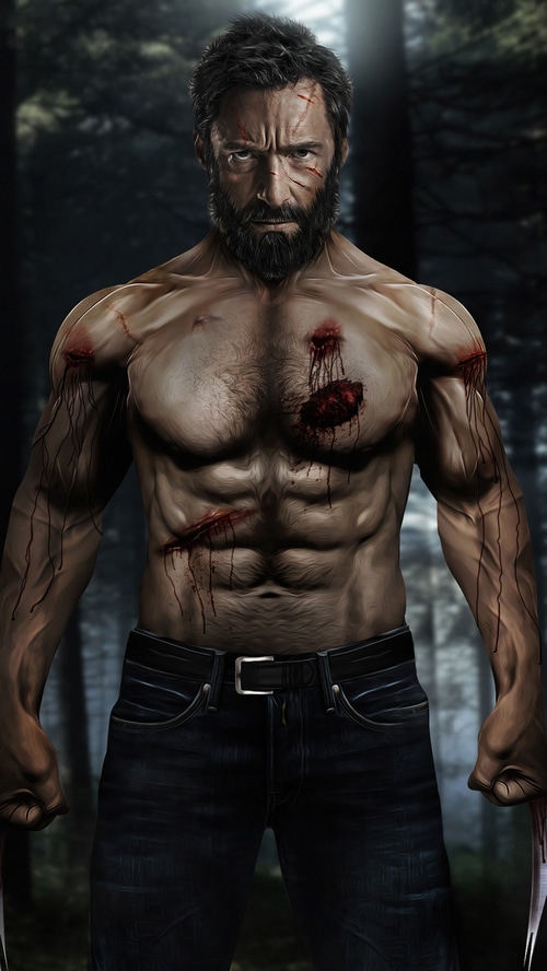Logan with Wounds in Forest