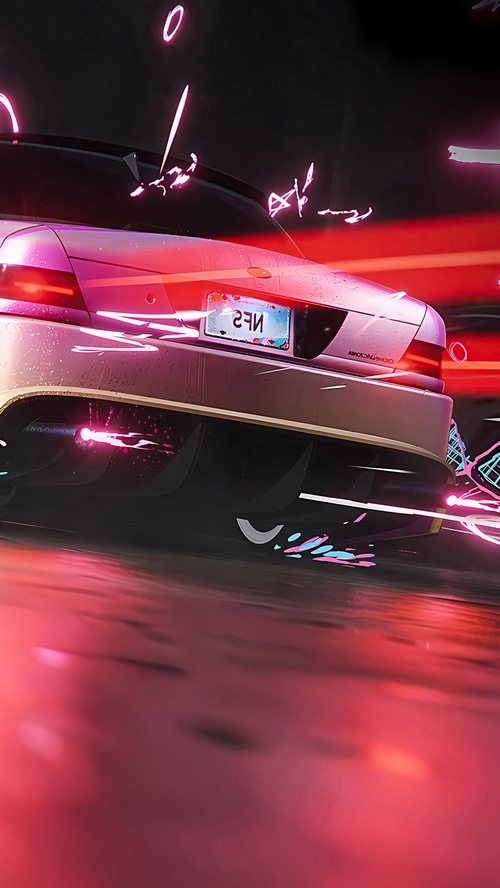 Need for Speed Unbound car with neon lights