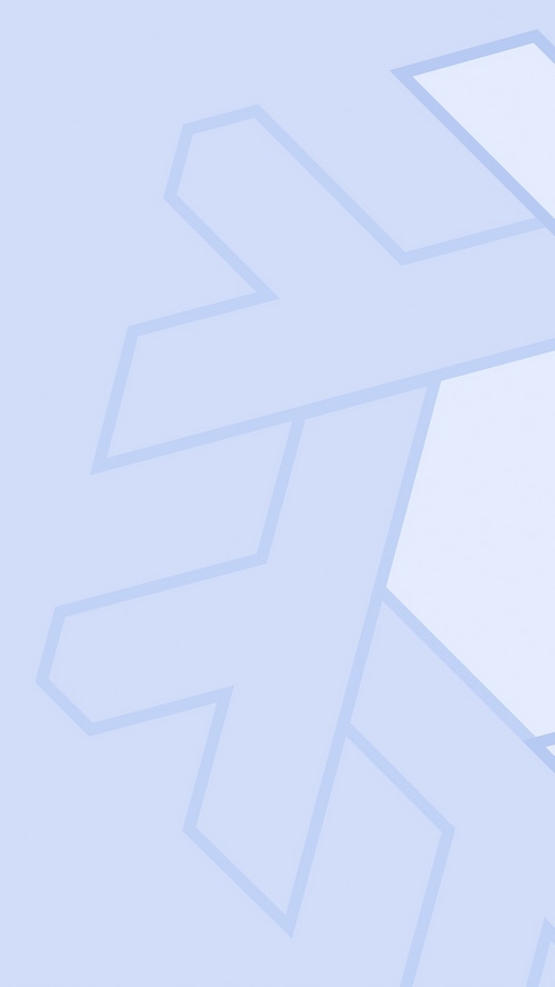 Abstract snowflake pattern on a light blue background