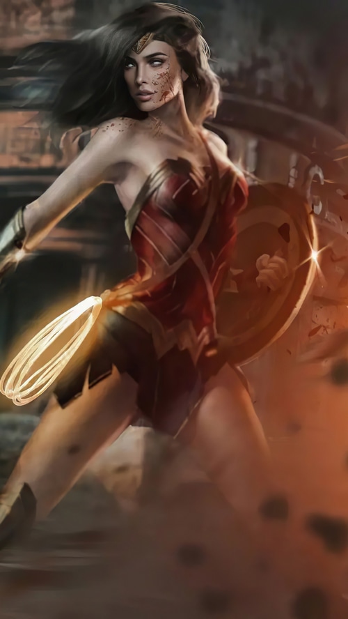 Wonder Woman with Lasso and Shield