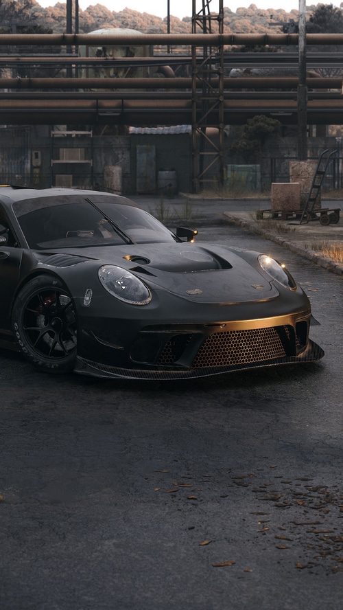Black Porsche GT3 RS 4K