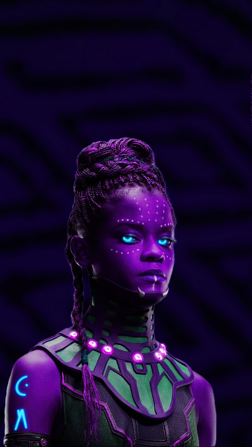 Shuri as the Black Panther in Wakanda Forever 4K