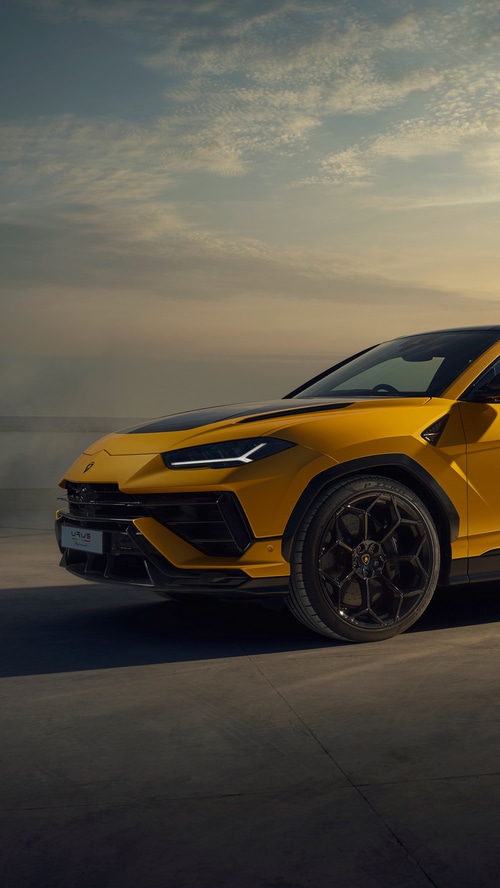 Yellow Lamborghini Urus SUV