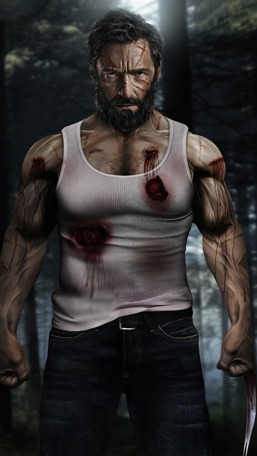 Logan with Wounds in Tank Top