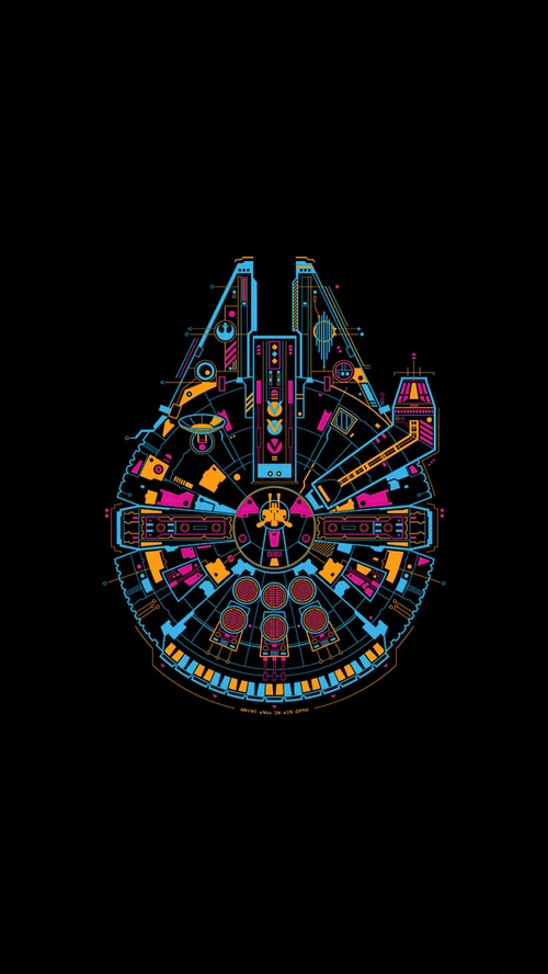 Minimalist Star Wars Millennium Falcon Artwork