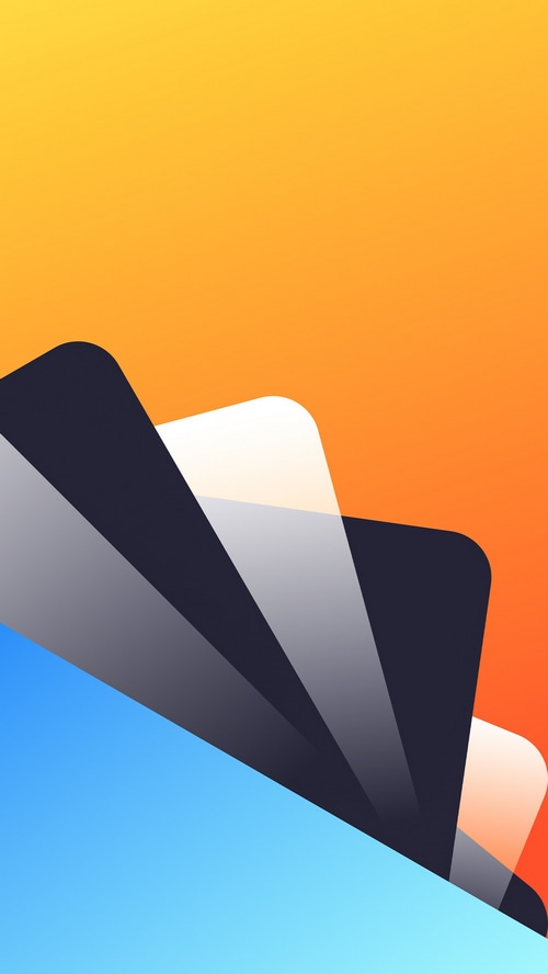 Abstract digital art with overlapping shapes and gradients