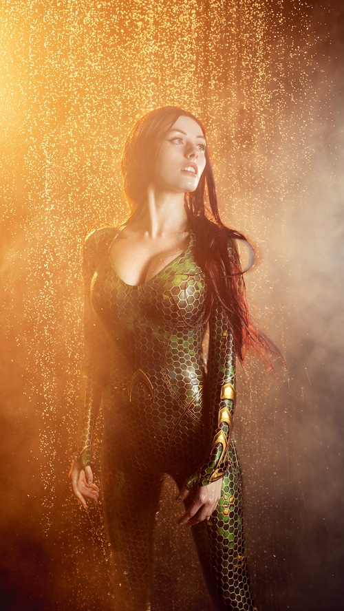 Mera cosplay in golden rain