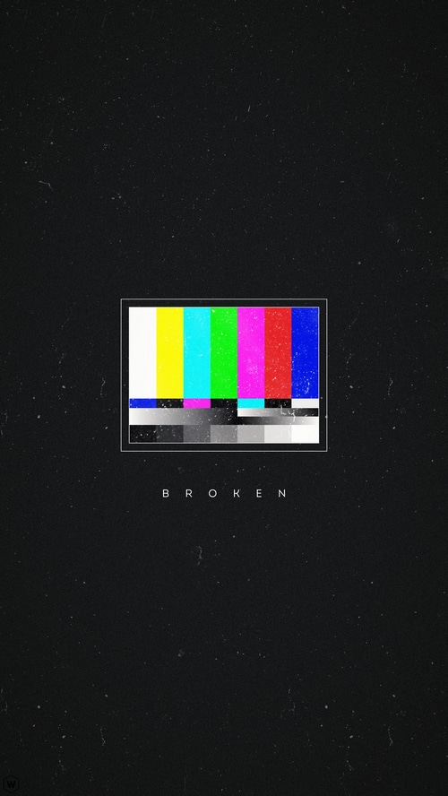 Broken TV Test Pattern Digital Art
