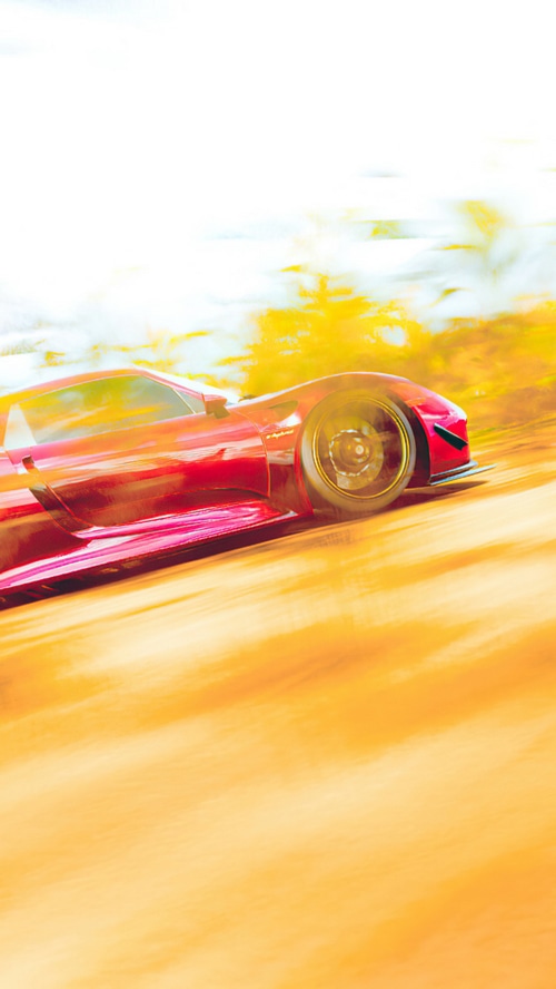 Red sports car in Forza Horizon 5