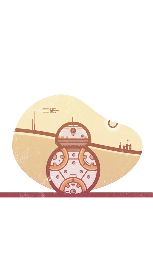Minimalist BB-8 Star Wars Artwork