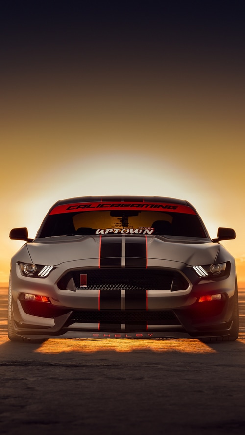 Ford Mustang Shelby with racing stripes