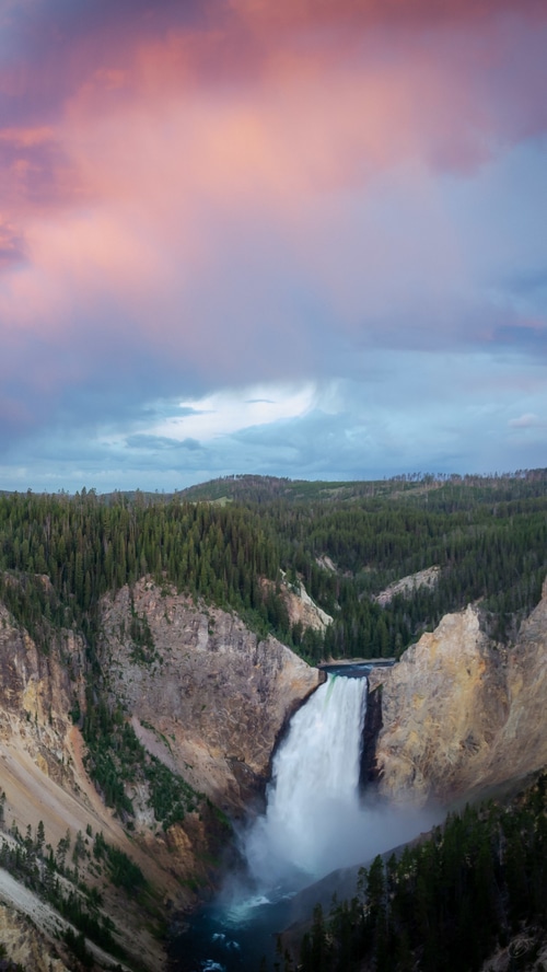 Lower Falls of the Yellowstone River in Yellowstone National Park