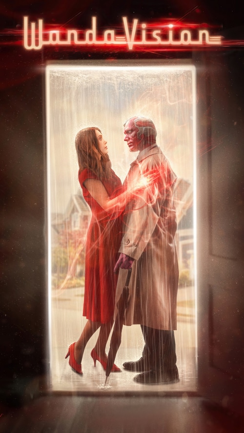 WandaVision: Wanda Maximoff and Vision in the Rain