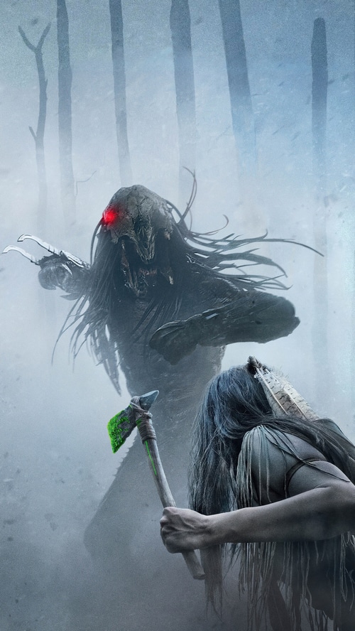 Predator and Comanche warrior in Prey movie
