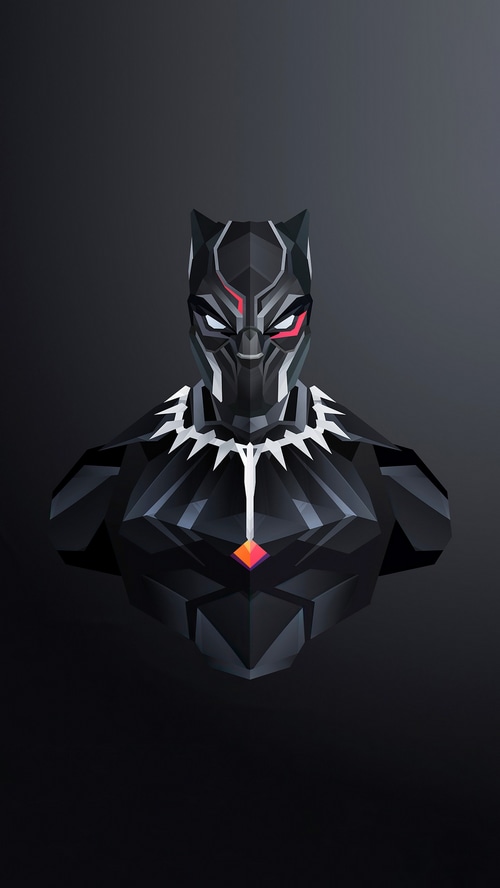 Minimalist Black Panther Artwork 4K