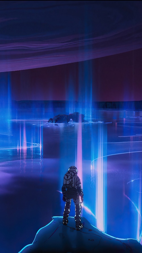 Love Death & Robots astronaut in a surreal landscape