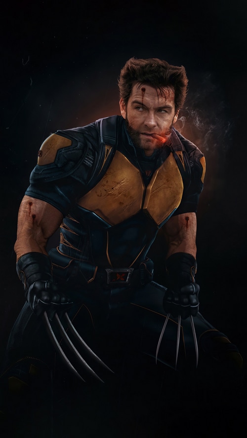 Wolverine with cigar and adamantium claws
