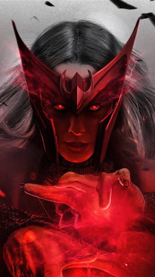 Scarlet Witch with red energy