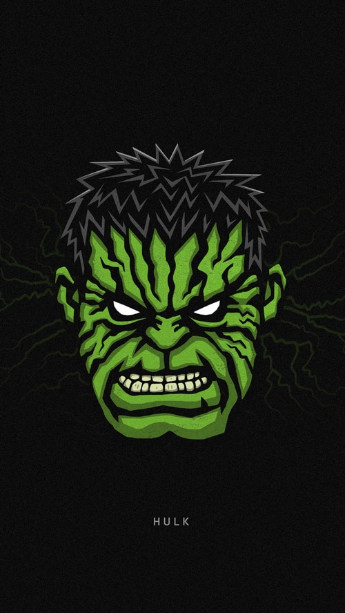 Minimalist Hulk Artwork 4K