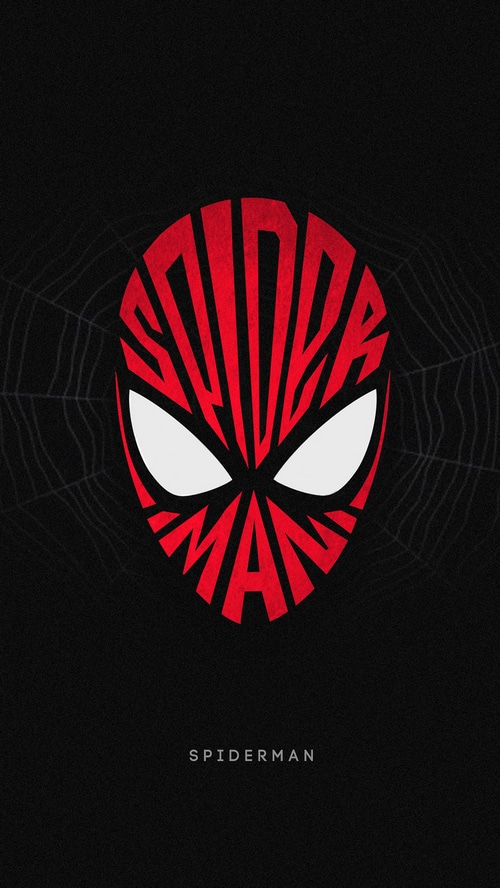 Minimalist Spiderman Mask Artwork 4K