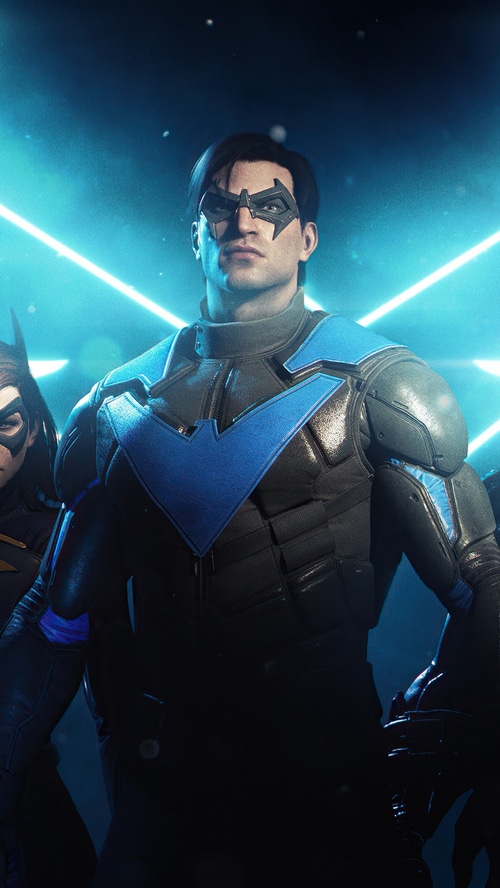 Nightwing and Batgirl in Gotham Knights 4K