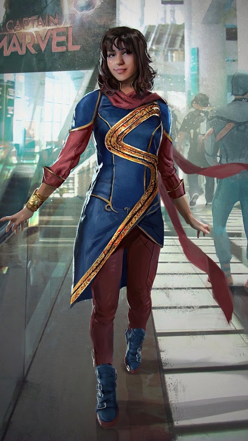 Ms. Marvel (Kamala Khan) in costume