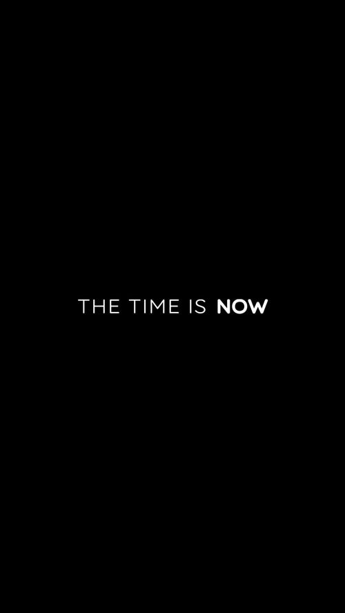 The Time Is Now typography