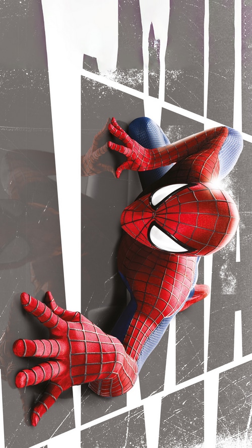 Spider-Man artwork on a textured background