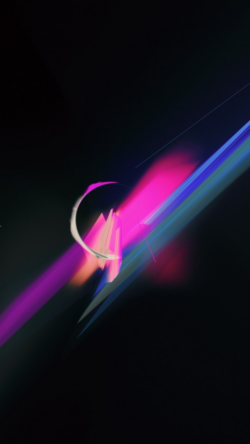 Abstract dark background with colorful light streaks