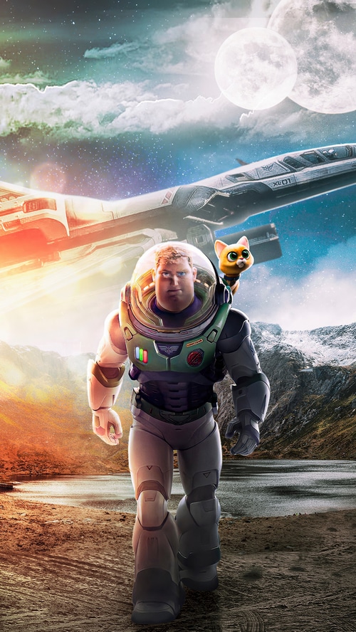 Lightyear and Sox on an alien planet