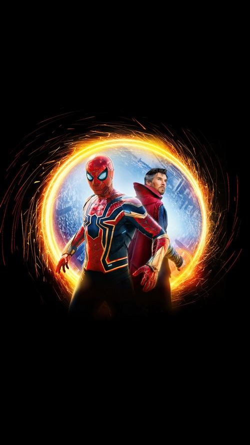 Spider-Man and Doctor Strange in a portal