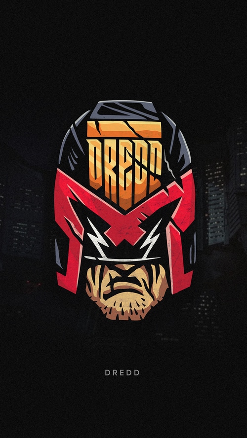 Judge Dredd minimalist artwork