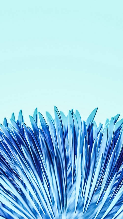 Abstract blue petals against a light blue background