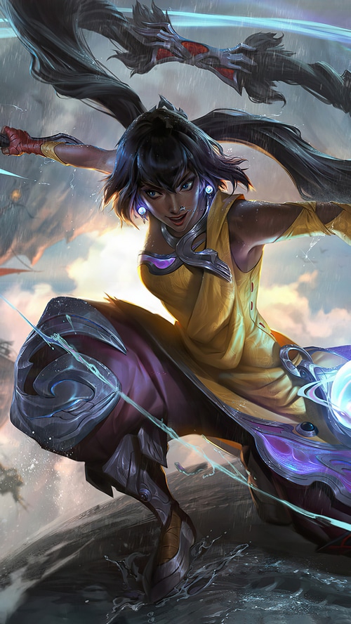 Nidalee from League of Legends in action