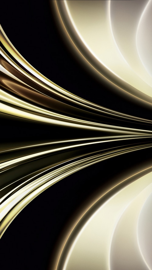 Abstract golden and black flowing lines